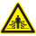SW19 Warnzeichen "Warnung vor Quetschgefahr" selbstklebende Folie, 200 mm