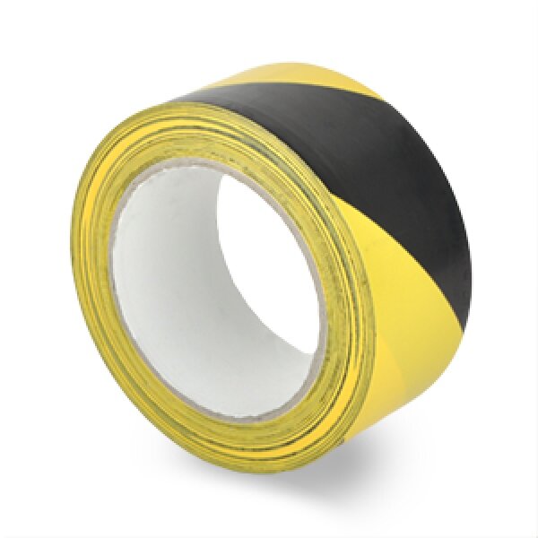 Bodenmarkierungsband standard BM-016, gelb/schwarz, 75 mm x 33 m