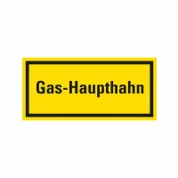 HG04 Hinweisschild "Gas-Hauptbahn" PVC 133x200 mm