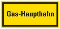 HG04 Hinweisschild "Gas-Hauptbahn" PVC 133x200 mm