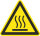 SW17 Warnzeichen "Warnung vor heißer Oberfläche" selbstklebende Folie, 100 mm