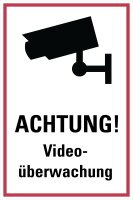 HZ13 Hinweisschild hochformat"Videoüberwachung...