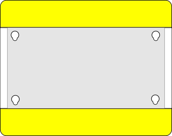 Bodenschild 1/3 DIN A4 blau geschlossen