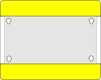 Bodenschild 1/3 DIN A4 blau geschlossen