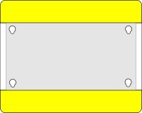 Bodenschild 1/3 DIN A4 blau geschlossen