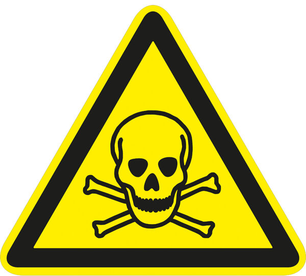 SW16 Warnzeichen "Warnung vor giftigen Stoffen" selbstklebende Folie, 100 mm