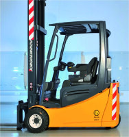 Reflektierendes Warnmarkierungsband BM-040, gelb/schwarz, 50 mm x 5 m, High Intensity Grade* rechtsweisend