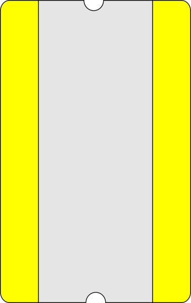 Bodenschild 1/2 DIN A4 längs gelb offen