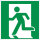 SR01 Rettungszeichen "Rettungsweg links" Aluverbund nachl. 100x100 mm