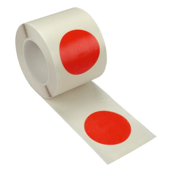 Bodenmarkierungs-Punkte - PVC, rot, 50 mm x 10 m