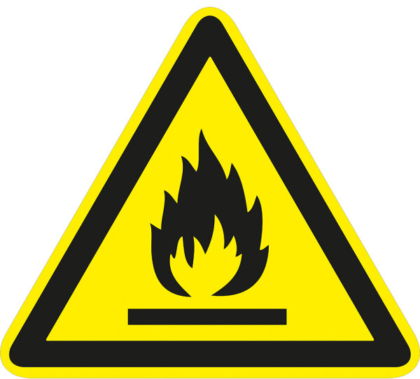 SW21 Warnzeichen "Warnung vor feuergefährlichen Stoffen" Aluverbund, 200 mm
