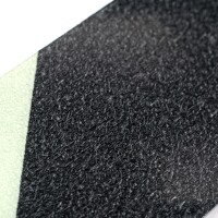 Nachleuchtendes Warnmarkierungsband schraffiert, schwarz, PVC antirutsch, 50 mm x 10 m