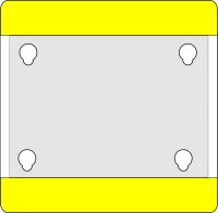MUSTER: Bodenschild DIN A5 schwarz geschlossen