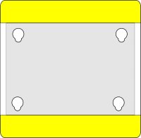 MUSTER: Bodenschild DIN A5 gelb geschlossen