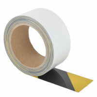 MUSTER: Bodenmarkierungsband schmutzabweisend BM-020, gelb/schwarz,  50 mm x 15 m