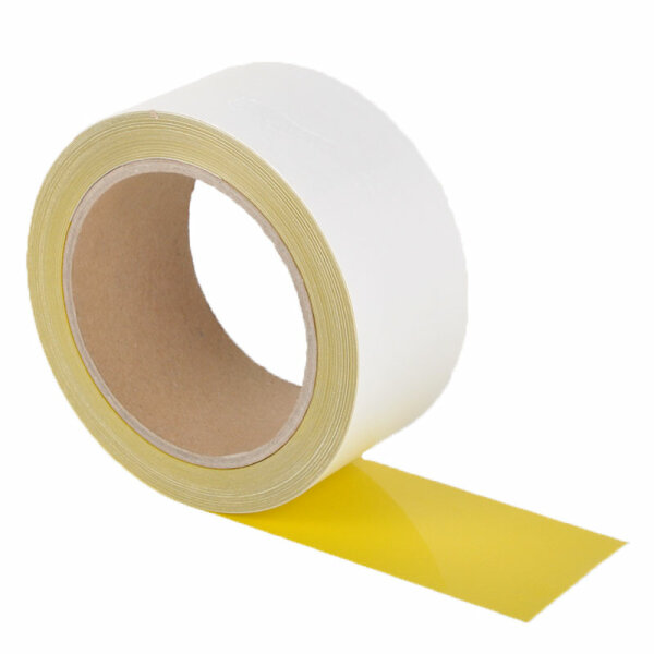 MUSTER: Bodenmarkierungsband schmutzabweisend BM-020, gelb, Kleber ablösbar, 100 mm x 15 m