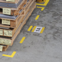 MUSTER: Bodenschild 1/2 DIN A4 längs gelb geschlossen