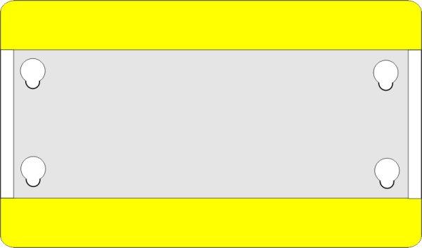 MUSTER: Bodenschild 1/2 DIN A4 längs schwarz geschlossen