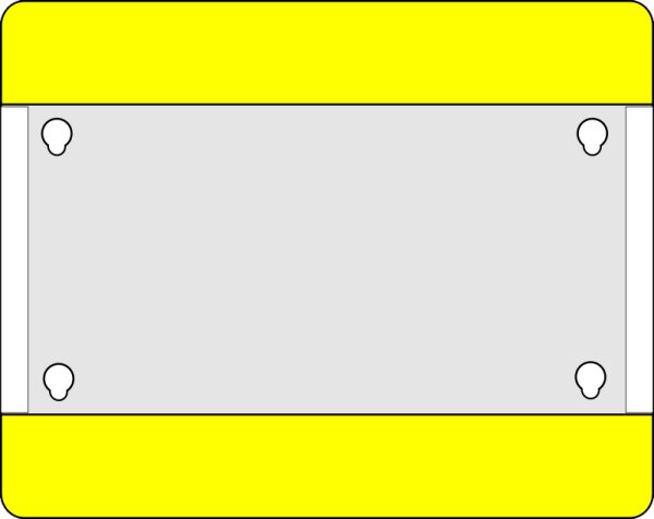 MUSTER: Bodenschild 1/3 DIN A4 gelb geschlossen