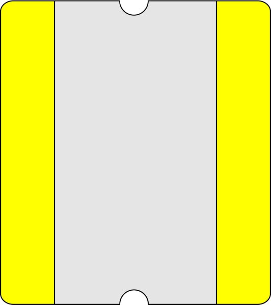 MUSTER: Bodenschild 1/3 DIN A4 schwarz offen