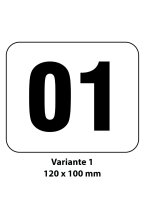 MUSTER: Lagerkennzeichnung PC Bodenmarkierungsschilder gelb/schwarz 120 mm 100 mm