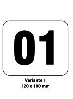 MUSTER: Lagerkennzeichnung PC Bodenmarkierungsschilder, rot/weiß, 100 x 180 mm