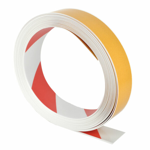 MUSTER Bodenmarkierungsband PVC Extra Stark BM-110, rot/weiß, 50 mm x 25 m