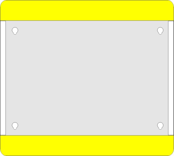 MUSTER: Bodenschild DIN A4 blau geschlossen