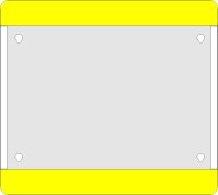 MUSTER: Bodenschild DIN A4 gelb geschlossen