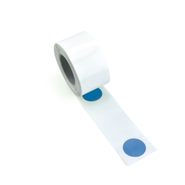 MUSTER: Bodenmarkierungs-Punkte - PVC, blau, 75 mm x 25 m
