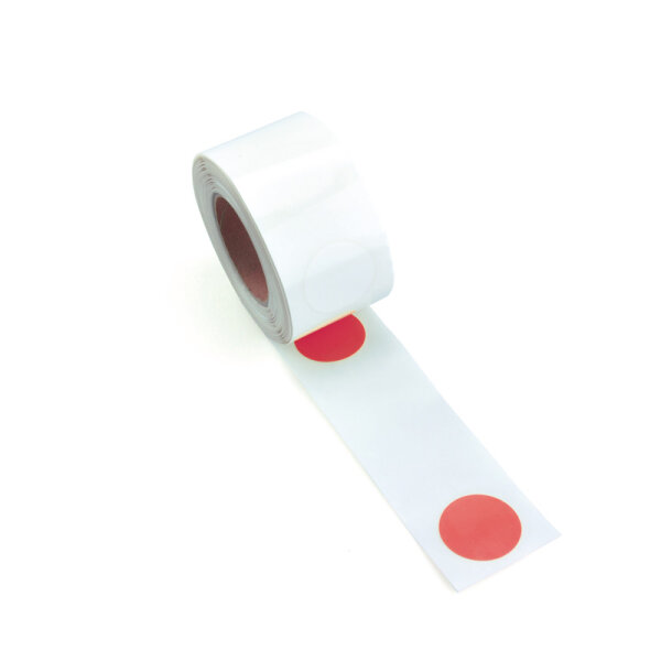 MUSTER: Bodenmarkierungs-Punkte - PVC, rot, 50 mm x 10 m