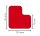 Stellplatzmarkierung standard BM-020, L-Stück, 75 mm, rot