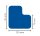 Stellplatzmarkierung standard BM-020, L-Stück, 75 mm, blau