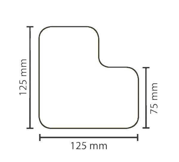 Stellplatzmarkierung standard BM-020, L-Stück, 75 mm, weiß
