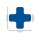 Stellplatzmarkierung standard BM-020, X-Stück, 50 mm, blau
