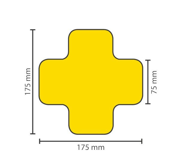 Stellplatzmarkierung standard BM-020, X-Stück, 75 mm, gelb