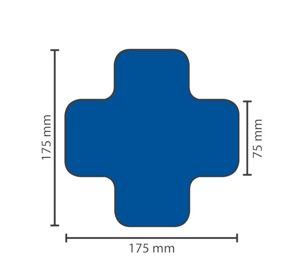 Stellplatzmarkierung standard BM-020, X-Stück, 75 mm, blau