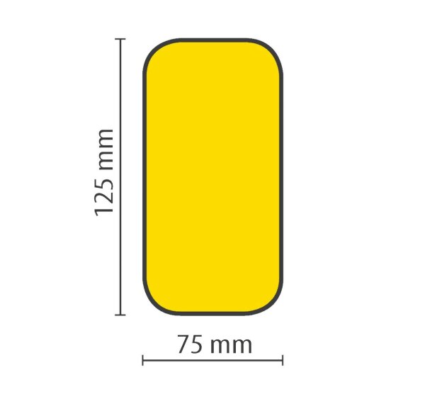 Stellplatzmarkireung standard BM-020, Längsstück, 75 mm, gelb