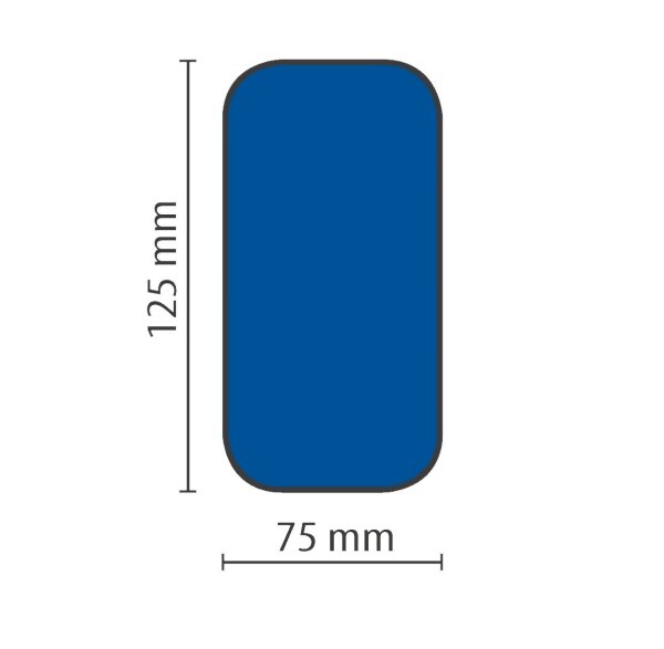 Stellplatzmarkireung standard BM-020, Längsstück, 75 mm, blau