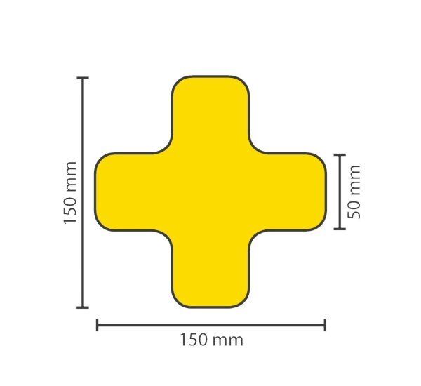 Stellplatzmarkierung extra stark BM-071, X-Stück, 50 mm, gelb