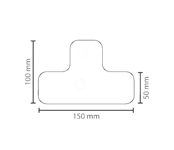 Stellplatzmarkierung strapazierfähig BM-050, T-Stück, 50 mm, weiß