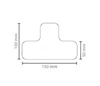 Stellplatzmarkierung strapazierfähig BM-050, T-Stück, 50 mm, weiß