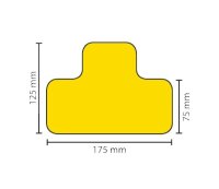 Stellplatzmarkierung strapazierfähig BM-050, T-Stück, 75 mm, gelb