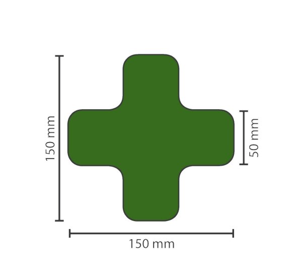 Stellplatzmarkierung strapazierfähig BM-050, X-Stück, 50 mm, grün