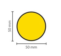 Stellplatzmarkierung strapazierfähig BM-050, Ronde, 50 mm, gelb