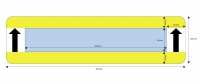 Bodenschild Pfeil, 100 x 380 mm, Beschriftungsfeld: 50 x...