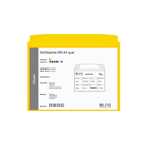 Sichttasche DIN A4 quer Dokumententasche | LPS, 6,20