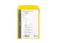 Sichttasche DIN A4 hoch gelb mit Neodym-Magnet und Regenschutz