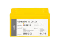 Sichttasche 1/3 DIN A4 schwarz Selbstklebestreifen mit Regenschutz