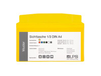 Sichttasche 1/3 DIN A4 gelb Öse mit Regenschutz